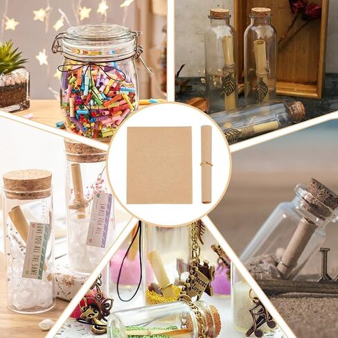 OLYCRAFT Mini Paper Scrolls for Writing Mini Writable Paper Scrolls Vintage Message Scrolls for Wishing Bottles Present Decor in Saudi Arabia