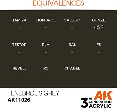 AK Interactive 3rd Gen Acrylic Tenebrous Grey 17ml in Saudi Arabia
