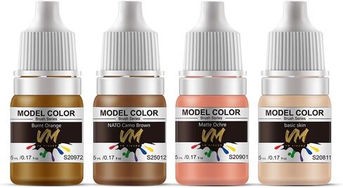 VM Miniature Paint Set Eco-Fliendly Friendly Divens Speed ​​Paint Model ، ومقاوم للضوء وغير مهيأ للبلاستيك/الراتنج/المعادن/الطرز 4 زجاجات 5 مل (مجموعة زرقاء 4 ألوان) in Kuwait