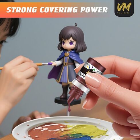 VM Miniature Paint Set Eco-Fliendly Friendly Divens Speed ​​Paint Model ، ومقاوم للضوء وغير مهيأ للبلاستيك/الراتنج/المعادن/الطرز 4 زجاجات 5 مل (مجموعة زرقاء 4 ألوان) in Kuwait