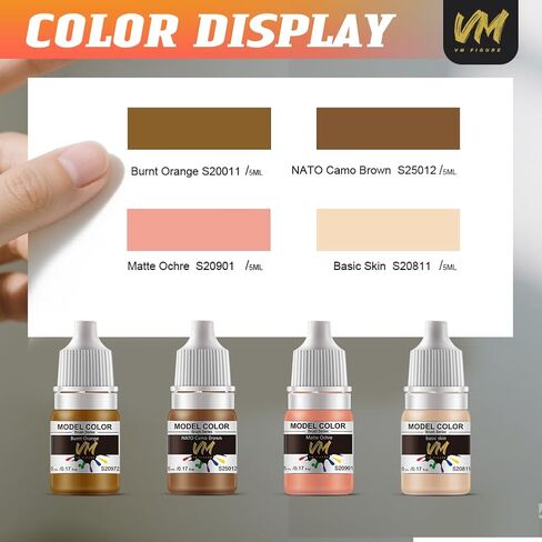 VM Miniature Paint Set Eco-Fliendly Friendly Divens Speed ​​Paint Model ، ومقاوم للضوء وغير مهيأ للبلاستيك/الراتنج/المعادن/الطرز 4 زجاجات 5 مل (مجموعة زرقاء 4 ألوان) in Kuwait