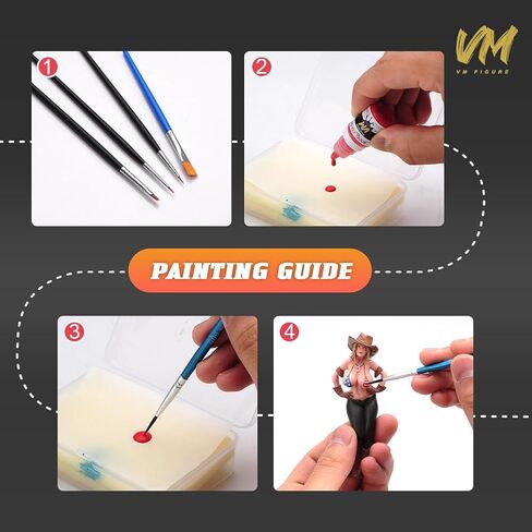VM Miniature Paint Set Eco-Fliendly Friendly Divens Speed ​​Paint Model ، ومقاوم للضوء وغير مهيأ للبلاستيك/الراتنج/المعادن/الطرز 4 زجاجات 5 مل (مجموعة زرقاء 4 ألوان) in Kuwait
