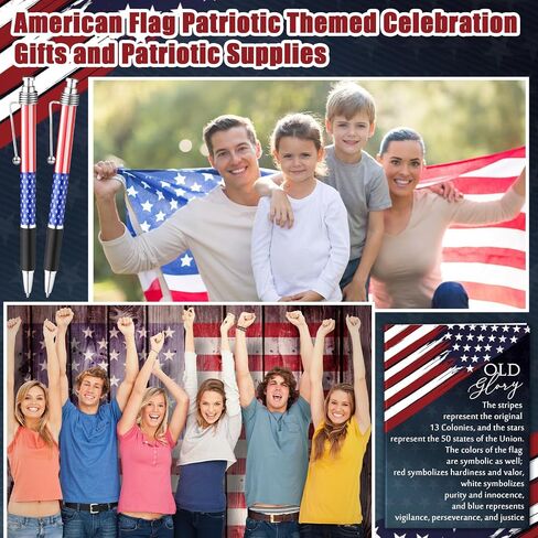24 Set Veterans Day Gifts Bulk Stars Stripes Notebook American Flag Ballpoint Pens Metal Retractable Pens USA Patriotic Themed Stationery for Home Office Party Favors Souvenirs Supplies in Saudi Arabia