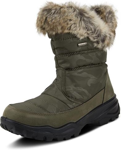 Spring Step Flexus Korine Nylon Boots for Women - Waterproof Camo Print Design Boots - Women's Snow Boots for Outdoor and Work Black EU 39 / US 8.5 in Saudi Arabia