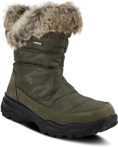 Spring Step Flexus Korine Nylon Boots for Women - Waterproof Camo Print Design Boots - Women's Snow Boots for Outdoor and Work Black EU 39 / US 8.5 in Saudi Arabia