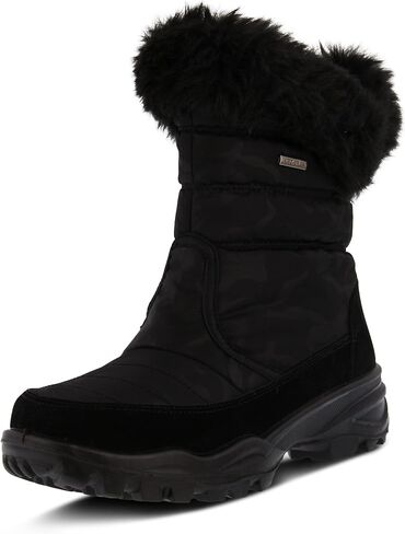 Spring Step Flexus Korine Nylon Boots for Women - Waterproof Camo Print Design Boots - Women's Snow Boots for Outdoor and Work Black EU 39 / US 8.5 in Saudi Arabia