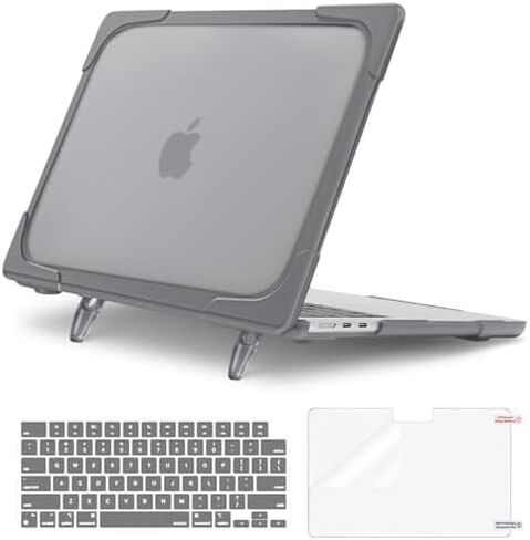 Moseso متوافق مع MacBook Air 15 بوصة Case 2025 2024 2023 الإصدار M4 A3241 M3 A3114 M2 A2941 ، غطاء قشرة صلبة من البلاستيك الثقيلة مع طية الغلاف وغطاء لوحة المفاتيح ، والوردي ، الوردي in Saudi Arabia