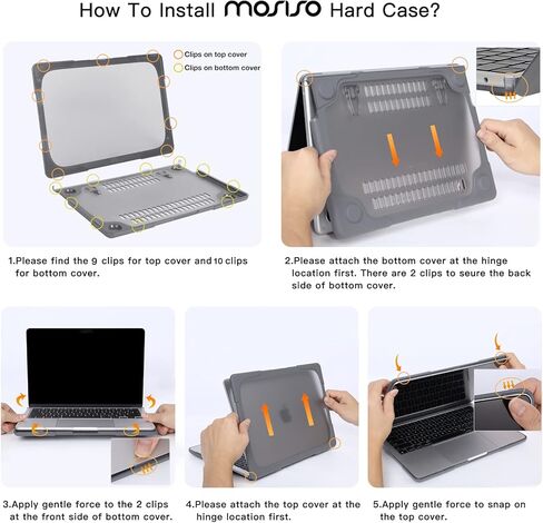 Moseso متوافق مع MacBook Air 15 بوصة Case 2025 2024 2023 الإصدار M4 A3241 M3 A3114 M2 A2941 ، غطاء قشرة صلبة من البلاستيك الثقيلة مع طية الغلاف وغطاء لوحة المفاتيح ، والوردي ، الوردي in Saudi Arabia