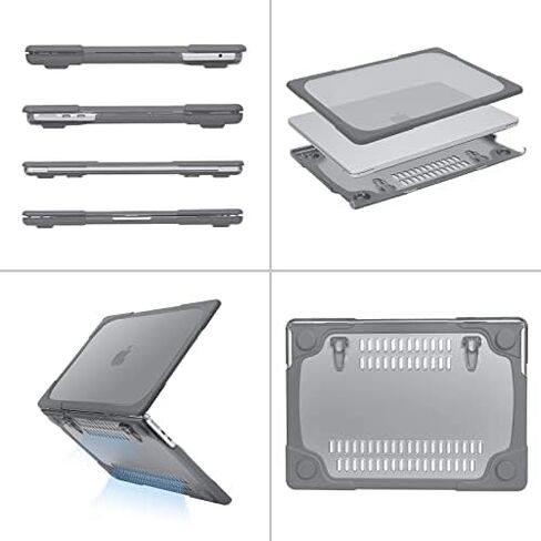 Moseso متوافق مع MacBook Air 15 بوصة Case 2025 2024 2023 الإصدار M4 A3241 M3 A3114 M2 A2941 ، غطاء قشرة صلبة من البلاستيك الثقيلة مع طية الغلاف وغطاء لوحة المفاتيح ، والوردي ، الوردي in Saudi Arabia
