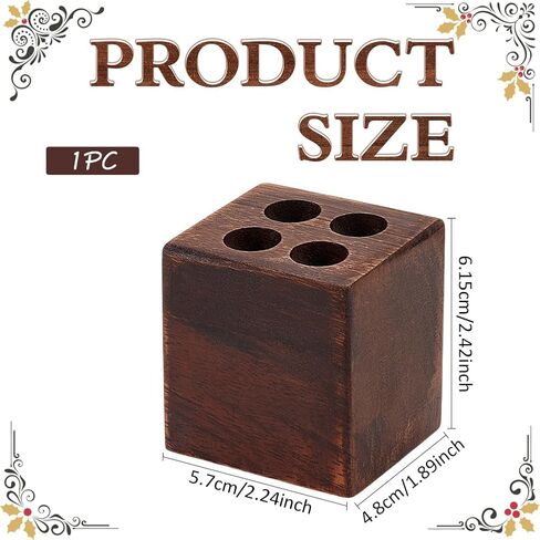 MAYJOYDIY Walnut Horizontal Pen Holder Rectangle Pen Holder Wooden Desk Organizer Pencil Holder with 6 Groove Stylish Vintage Fountain Pen Tray for Home Office Classroom Desktop Accessories in Kuwait