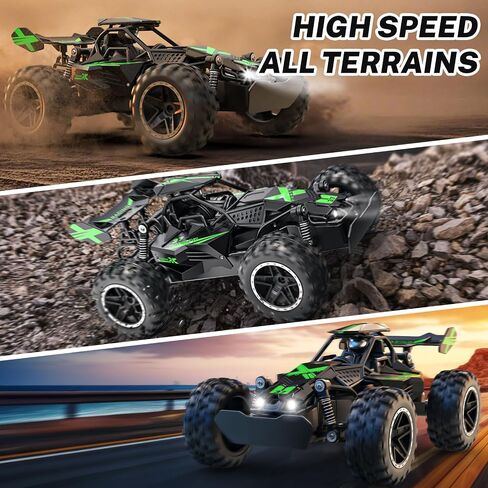 سيارة التحكم عن بُعد في Acammzar ، 1:18 سيارات RC عالية السرعة للأطفال ، 20 كم/ساعة شاحنة RC Monster على الطريق مع ألعاب الأضواء للأولاد والأحمر in Saudi Arabia