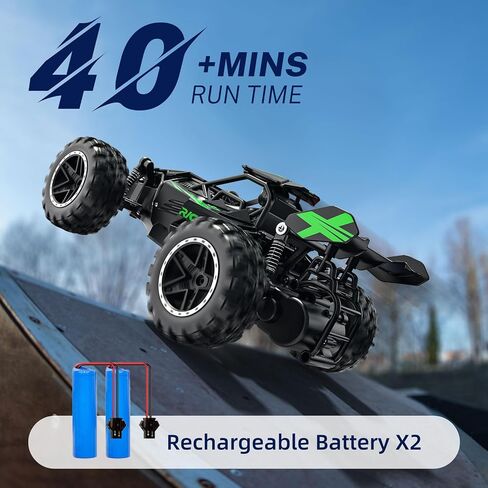 سيارة التحكم عن بُعد في Acammzar ، 1:18 سيارات RC عالية السرعة للأطفال ، 20 كم/ساعة شاحنة RC Monster على الطريق مع ألعاب الأضواء للأولاد والأحمر in Saudi Arabia