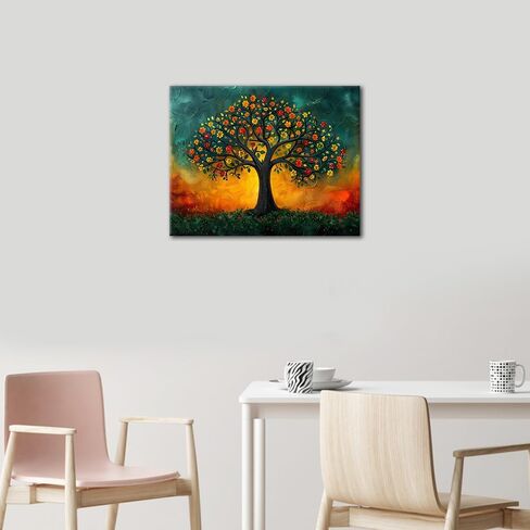 TUMOVO Adults Paint by Number Kit Blooming Tree Symbolic Art Strength Growth Power Canvas Brushes Acrylic Paints Mindfulness Practice Spiritual Growth Creative Gift for Inner Strength 16x20 Inch in Saudi Arabia