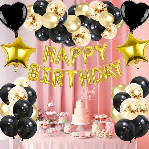 Silver Birthday Party Decorations - Sweet 16 21st Women Girls Happy Birthday Banner, Fringe Curtains, Heart Star Foil Confetti Balloons Backdrop Supplies in Saudi Arabia