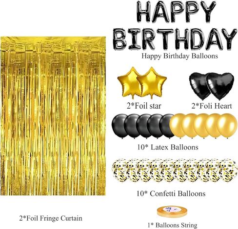 Silver Birthday Party Decorations - Sweet 16 21st Women Girls Happy Birthday Banner, Fringe Curtains, Heart Star Foil Confetti Balloons Backdrop Supplies in Saudi Arabia