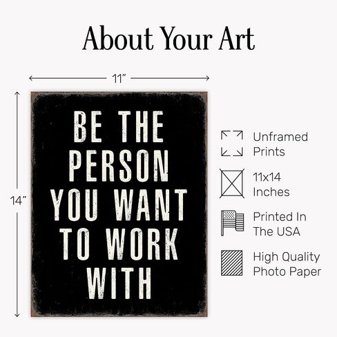 Office Inspirational Wall Art - positive Quotes Wall Decor - Motivational Wall Art - Best Office Wall Art - Black Office Decorations - Inspiring Teamwork Wall Art- Mens Office Decor - Success Wall Art in Saudi Arabia