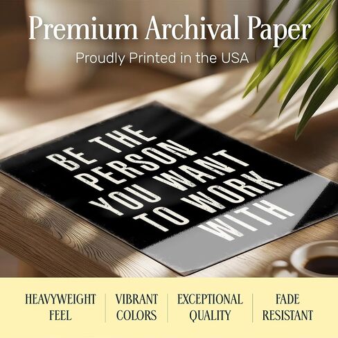 Office Inspirational Wall Art - positive Quotes Wall Decor - Motivational Wall Art - Best Office Wall Art - Black Office Decorations - Inspiring Teamwork Wall Art- Mens Office Decor - Success Wall Art in Saudi Arabia