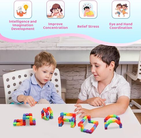 30PCS Rainbow Toy Toy Tracks Wacky Tracks Snap و Click Sencory Toys ، ألعاب حسية الأصابع ، مفضلات ، حقيبة Goodie ، مكافأة جوائز الفصول الدراسية ، تململات المدارس للطلاب. in Saudi Arabia