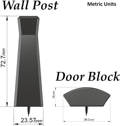 Sleek Magnetic Door Stop, Door Catch, for Interior Doors, 4lb Retention for Drywall Compatibility and Ease of use. in Saudi Arabia