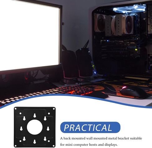 1SET MINI PC BRACKET ، شاشات نظام محول Monitors مع اللولب ، فاصل حامل عالمي لشاشة الكمبيوتر المحمول استخدام جدار مكتب توفير الفضاء in Saudi Arabia