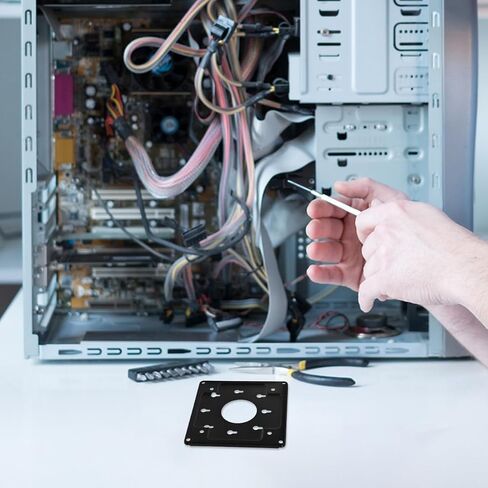 1SET MINI PC BRACKET ، شاشات نظام محول Monitors مع اللولب ، فاصل حامل عالمي لشاشة الكمبيوتر المحمول استخدام جدار مكتب توفير الفضاء in Saudi Arabia