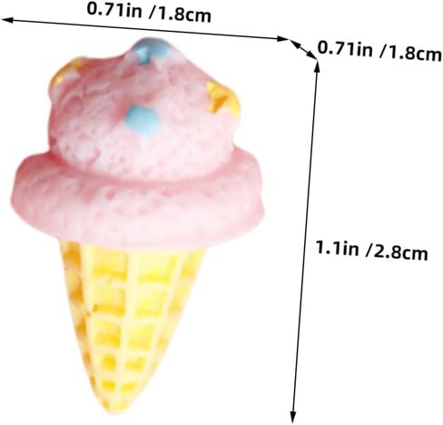 15Pcs Assorted Color Artificial Ice Cream Cone Props - Realistic Fake Ice Cream Models for Home Decoration Photography and Play in Saudi Arabia