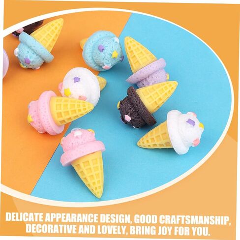 15Pcs Assorted Color Artificial Ice Cream Cone Props - Realistic Fake Ice Cream Models for Home Decoration Photography and Play in Saudi Arabia