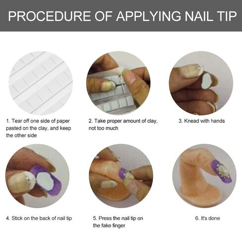 Zjchao Nail Nail Art Glue ، فن الأظافر غراء الطين نصائح الأظافر عرض الوقوف الطين in Saudi Arabia