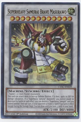Superheavy Samurai Brave Masurawo - CYAC-EN039 - Ultra Rare - 1st Edition in Saudi Arabia