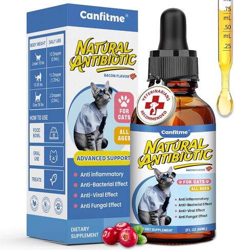 Antibitics for Cats, Cat Antibitics for Infection, Natural Antibitic Pet Supplements, Supports Allergy Itch,Cough Relief,Immune Support -Proper for All Ages & Breeds-Bacon Flavor in Saudi Arabia