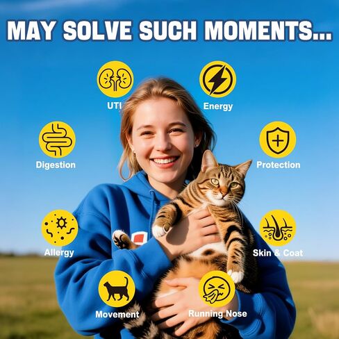 Antibitics for Cats, Cat Antibitics for Infection, Natural Antibitic Pet Supplements, Supports Allergy Itch,Cough Relief,Immune Support -Proper for All Ages & Breeds-Bacon Flavor in Saudi Arabia