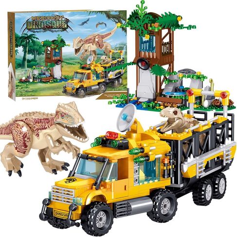 546 Pcs Dinosaurs Building Blocks Set, Dinosaur Toys for Age 6+Years,Dinosaur Park World, Construction Dino Birthday Gifts for Boys in Saudi Arabia