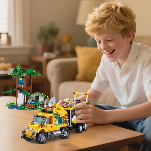 546 Pcs Dinosaurs Building Blocks Set, Dinosaur Toys for Age 6+Years,Dinosaur Park World, Construction Dino Birthday Gifts for Boys in Saudi Arabia