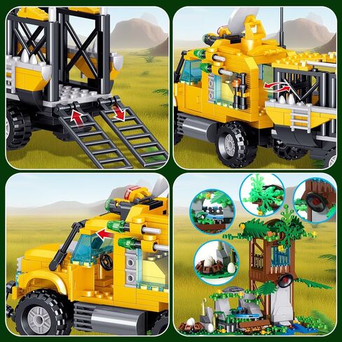 546 Pcs Dinosaurs Building Blocks Set, Dinosaur Toys for Age 6+Years,Dinosaur Park World, Construction Dino Birthday Gifts for Boys in Saudi Arabia