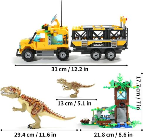 546 Pcs Dinosaurs Building Blocks Set, Dinosaur Toys for Age 6+Years,Dinosaur Park World, Construction Dino Birthday Gifts for Boys in Saudi Arabia