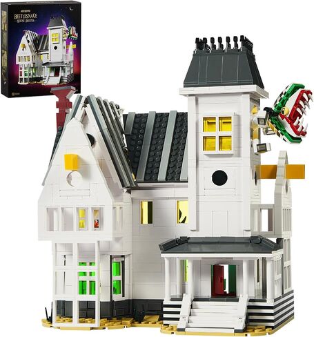 Horror Movie Beetle House Halloween Building Blocks Set, Betelgeuse Sandworm Monster Lydia Deetz Toys Compatible with Lego, Creative Birthday Decor Gift for Film Fans 18+ Adult (1851pcs) in Saudi Arabia