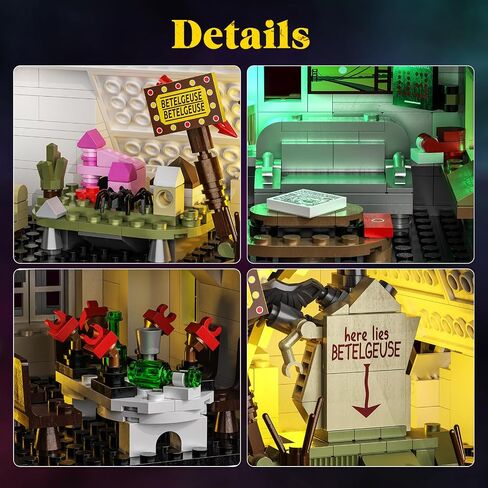 Horror Movie Beetle House Halloween Building Blocks Set, Betelgeuse Sandworm Monster Lydia Deetz Toys Compatible with Lego, Creative Birthday Decor Gift for Film Fans 18+ Adult (1851pcs) in Saudi Arabia
