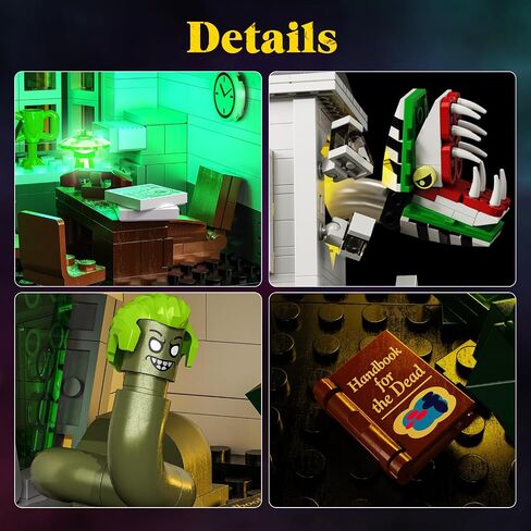 Horror Movie Beetle House Halloween Building Blocks Set, Betelgeuse Sandworm Monster Lydia Deetz Toys Compatible with Lego, Creative Birthday Decor Gift for Film Fans 18+ Adult (1851pcs) in Saudi Arabia