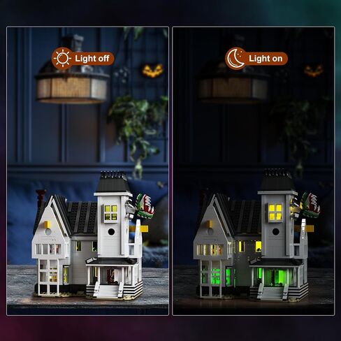 Horror Movie Beetle House Halloween Building Blocks Set, Betelgeuse Sandworm Monster Lydia Deetz Toys Compatible with Lego, Creative Birthday Decor Gift for Film Fans 18+ Adult (1851pcs) in Saudi Arabia