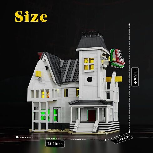 Horror Movie Beetle House Halloween Building Blocks Set, Betelgeuse Sandworm Monster Lydia Deetz Toys Compatible with Lego, Creative Birthday Decor Gift for Film Fans 18+ Adult (1851pcs) in Saudi Arabia