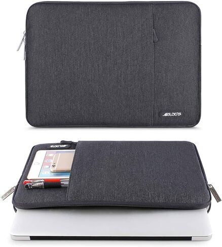 Mosiso متوافق مع MacBook Air Case 15 بوصة 2023 A2941 M2 ، علبة بلاستيكية هندسية متناظرة شديدة التحمل مع مصد TPU وكيس الأكمام العمودي وغطاء لوحة المفاتيح ونوع C ، Space Gray & Black in Saudi Arabia