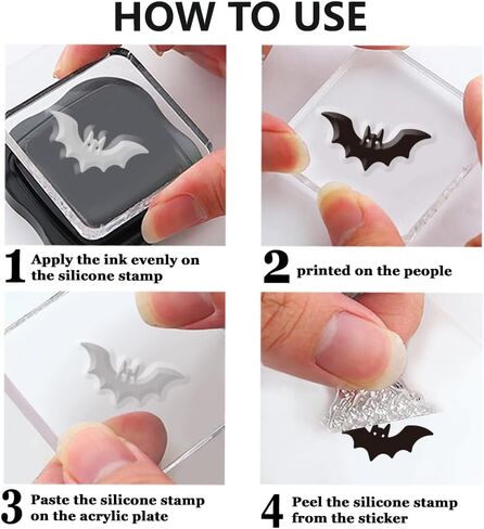 CHGCRAFT Halloween Elements Clear Stamps Castle Transparent Stamps Tree and Bats Silicone Clear Stamp Seals for Carding Making DIY Scrapbooking Photo Album Decoration, 4.3x6.3 inch in Saudi Arabia