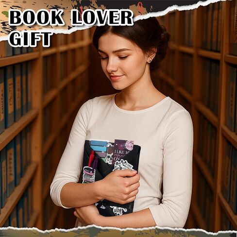 Honoson 6 Set Dark Romance Blind Date with a Book Gift Box Supplies Including Smutty Spicy Bookmarks Stickers Tags Pens Ribbon Wrapping Papers Bookish Librarian Readers Book Lovers Club Gifts in Saudi Arabia