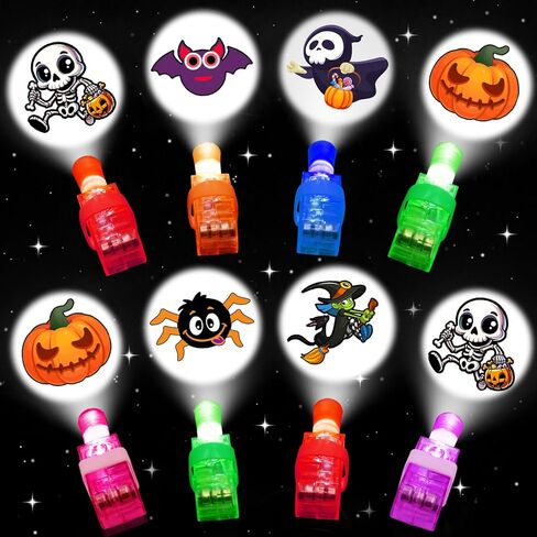 36PCS Halloween Party Favors for Kids,Halloween LED Light Up Finger Lights Goodie Bag Fillers Treats Glow In The Dark Toy Favors Bulk for Halloween Party Classroom Prizes Trick or Treats Gifts in Kuwait