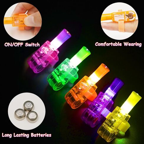 36PCS Halloween Party Favors for Kids,Halloween LED Light Up Finger Lights Goodie Bag Fillers Treats Glow In The Dark Toy Favors Bulk for Halloween Party Classroom Prizes Trick or Treats Gifts in Kuwait