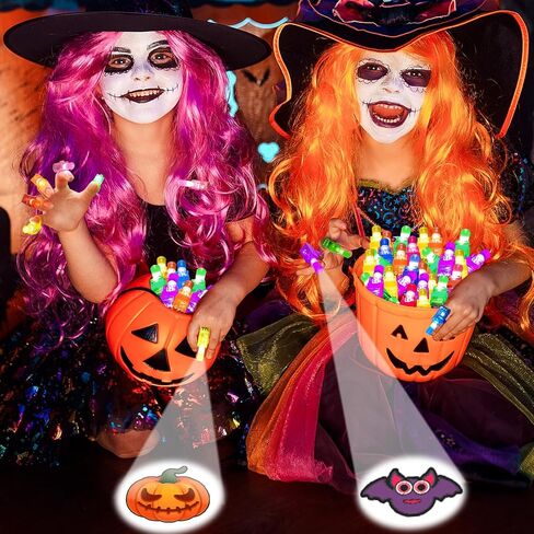 36PCS Halloween Party Favors for Kids,Halloween LED Light Up Finger Lights Goodie Bag Fillers Treats Glow In The Dark Toy Favors Bulk for Halloween Party Classroom Prizes Trick or Treats Gifts in Kuwait
