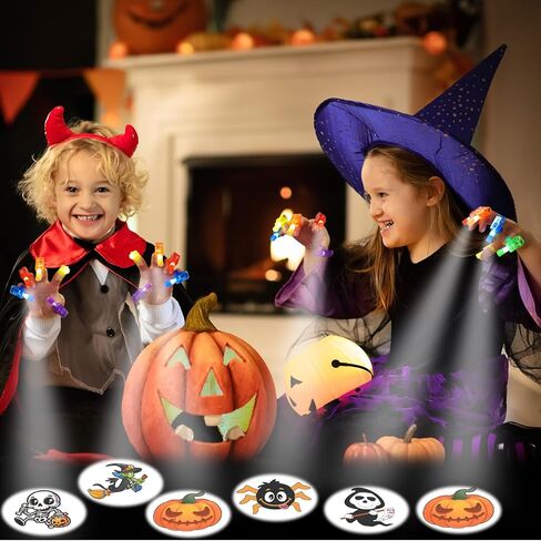 36PCS Halloween Party Favors for Kids,Halloween LED Light Up Finger Lights Goodie Bag Fillers Treats Glow In The Dark Toy Favors Bulk for Halloween Party Classroom Prizes Trick or Treats Gifts in Kuwait