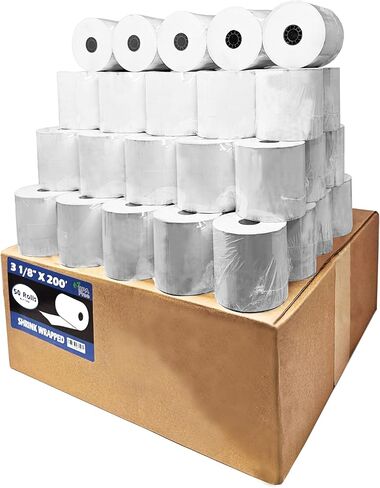 80 GSM Extra Thick Paper (50 Rolls) 3 1/8 x 230 Thermal Paper Receipt Rolls (Heavy Thermal Lenght 200-230ft) fits all Clover POS Cash Register Printers Thermal Paper from BuyRegisterRolls in Saudi Arabia