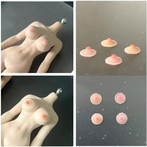 1/12 Scale Female Silicone Chest Patch Body Nipple Prop 2 Pairs Set for 6-inches Action Figure Body Doll, 1/12 Scale Female Action Figure Accessory in Saudi Arabia