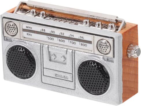 Miniature Doll House Retro Home Appliances, Mini Simulated Retro Radio Model Vintage Small Radio Photography Prop Dollhouse Furniture Accessories Decor B in Saudi Arabia